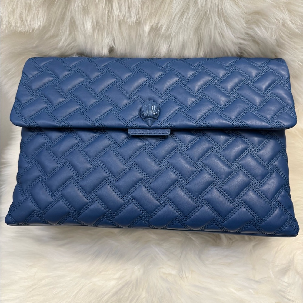 Kurt Geiger Quilted Shoulder Bag in Blue - Picture 9 of 9